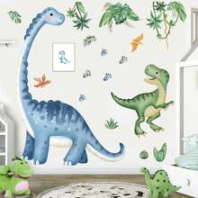 1 件恐龙树墙贴，恐龙脚印动物森林墙贴，游戏室墙面装饰 - 彩色 - 查看 6