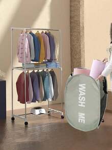 Foldable Mesh Laundry Basket With Carrying Handles, Large Side Pocket For Children's Room, Student Dorm, Caravan, Cruise Ship, Gray Closet Organizer, College Dorm Essentials, Clothes Organizer, Storage Organizer, Laundry Bag, Washing Machine Bag, For Dirty And Clean Clothes, Bras, Bedroom Accessories, Closet Organization And Storage Garment Bag Waterproof Bag Storage Bags Clothes Storage Clothes Bag Packing Cubes Travel Essentials Travel Organizer - Multicolor - View 6