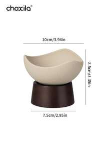 choxila 1件复古粗陶甜点碗，实木底座，多功能水果盘，甜点杯，创意水果零食杯，干果碗，零食盘，冷盘，调味盘，全新餐具 - 甜點杯 - 查看 7