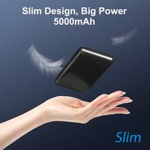 GAWFOLK Pin dự phòng sạc không dây từ tính 5000mAh, tương thích với dòng 16/15/14/13 - Sạc nhanh 22.5W, cổng Type-C, sạc di động | Sạc không dây | Trạm sạc thiết yếu cho du lịch, sạc mọi lúc mọi nơi, tương thích với điện thoại Android, nguồn điện dự phòng khẩn cấp mini ngoài trời, sạc điện thoại di động, thích hợp cho du lịch/cắm trại ngoài trời mùa đông và nguồn điện dự phòng khẩn cấp, quà tặng sinh nhật cho gia đình và bạn bè, quà tặng cắm trại ngoài trời. - Màu đen cổ điển được nâng cấp với sạc nhanh 5000mAh - Xem 4