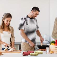 304不锈钢卷心菜/叶菜夹 - 重型可重复使用多功能夹，带锯齿状边缘，适用于煎、蒸、烤 - 适用于锅贴、饺子、春卷 - 易于清洁的厨房夹 - 彩色 - 查看 4