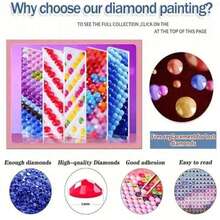 1幅海绵宝宝5D钻石画，DIY全钻钻石艺术画，客厅装饰，海绵宝宝、派大星、章鱼哥、蟹老板经典角色设计，儿童钻石画套装 - 彩色 - 查看 8