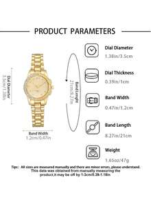 Relógio feminino moderno, versátil, elegante e charmoso (1 unidade), disponível em várias cores, ideal para presentear sua irmã, perfeito para uso diário, essencial para o Halloween, Natal ou aniversário. - Multicolorido - Ver 3