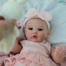 Realistic Reborn Dolls Girl 20 Inch Real Life Newborn Doll With Soft Weighted Body Toy For Kids Age 3+ - 粉色 - 查看 5