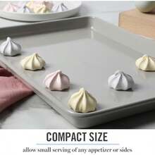 Gallen - Hoja de galletas antiadherente de acero carbono, 13 x 9 pulgadas, color gris frío(13" Cookie Sheet Gris frío (hoja de galletas de 13 pulgadas)) - Multicolor - Ver 7
