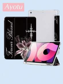 1pc The Cross And Lilies Tablet Case & Kindle E-Book Case Compatible With IPad Air 8(M4)2026(11/13-Inch), 10th Generation, 11/Air 4th/Air 7th/9.7 Inches, Compatible With Samsung Galaxy Tab A9 Plus, Kindle (11th Generation-2024 Release)(6 Inch), Kindle Paperwhite 12th Gen 2024, Great Holiday Gift, Stylish And Simple Pattern. - Multicolor - View 5