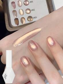 MISS SHAKA 10毫升秋冬美甲粉金猫眼凝胶指甲油胶水 2025 超闪金粉瓷白玻璃珠猫眼美甲美白流行美甲艺术美甲沙龙居家DIY美甲用品圣诞美甲 - 彩色 - 查看 17