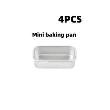 1/2/4pcs Aluminum Cake Baking Mold, Mini Bread Baking Mold, Small Cheesecake Box, Baking Tools, Rectangular Toast Box, High Temperature Resistant And Easy To Clean, Suitable For Making Cheesecake, Brownie And Bread, Perfect For Cheesecake, Brownie, Family Meal And Holiday Baking Tools, Family Dinner And Holiday Baking, Snack Baking Tools - Multicolor - View 13