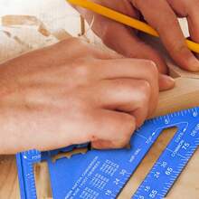 7-Inch Aluminum Alloy Triangle Ruler, Thickened 90 Degree Square, Multi-Functional Triangle Tool For Woodworking And Drawing, Precise Angle Measurement - Blue - View 5