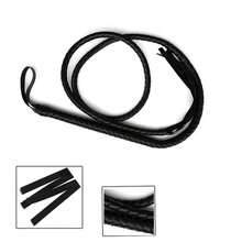 Western Farm Western Cowboy Whip - Black Leather Bullwhip, Halloween Party Supplies, Christmas And New Year Gifts Equestrian Leather Crop/Whip Practice