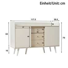 Drawer Storage Cabinet - White - View 5