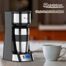 DUCHIFAD Single Serve Coffee Maker, Programable Single-Serve Brewers, Timer Auto Start/Off, 14 Oz Single Cup Coffee Machine For Ground Coffee, 700W Quick Brewing, Perfect Gifts For Coffee Lovers - 查看 6