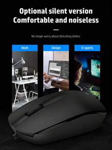 HP Wired Small Mouse, Computer Mouse, Desktop Computer Wired Mouse, Office Business Laptop, Office Compatible With Microsoft Windows And Apple IOS Systems - Multicolor - View 5