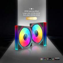 3pcs ARGB Computer Case Cooling Fan, Bidirectional Blades, ARGB+PWM Temperature Control Quiet Fan, Suitable For Water Cooling Fan, PC Case Cooling Fan