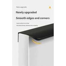 مقبض خزانة طويل مثبت على الحافة بتصميم بسيط، مقبض درج وباب خزانة مذهب مثبت جانبيًا مخفي