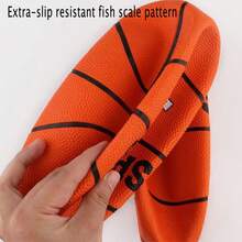 1 Piece Basketball, Rubber Material, 3 Balls, Standard Size Bright Color Fashion Basketball Fitness Products, Daily Game Training Balls, Gift For Grandchildren Multi-Purpose Products - Burnt Orange - View 8