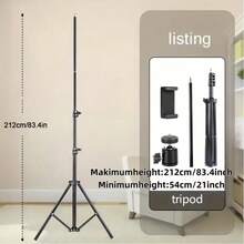 Selfiestick & Tripod Head - Black - View 4