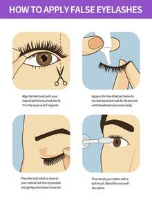 MAGEFY 20/10 对自然交叉混合假睫毛，蓬松精致，适合日常佩戴，卡通风格，旅行必备（批次不同，纸板颜色随机） - 黑色 - 查看 11