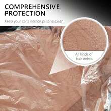 50PCS Disposable Car Seat Covers Provide Temporary Protection,Plastic Seat Covers For Cars Keep Car Interior Tidy,Universal Car Accessories &Amp; Car Seat Protector For Most Cars - trắng - Xem 3