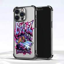 Funda para teléfono  World Tour, perfecta para teléfonos ,  17,  16 Pro Max,  15 Pro Max,  13 y  12. Fabricada en TPU flexible que protege contra golpes y caídas. Un regalo fantástico para amigas con estilo, ocasiones especiales y amantes de la nostalgia. - Negro - Ver 6