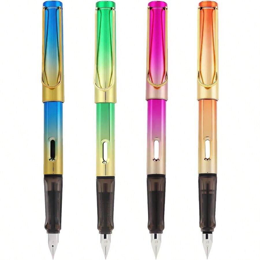 Ludato Disposable Color Fountain Pens For Writing-Pack Of 4 - BlueGreen ...