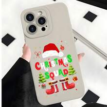 2026 nueva funda de teléfono mate, funda de teléfono con patrón de regalo de Navidad, gorro de Papá Noel, bastón de caramelo, árbol, calcetín para iPhone 17 15 14 13 12 11 Pro Max  Galaxy S23 S22 S21 S20 Note 20 10, funda de pareja, regalo para él y ella, presente de vacaciones - Azul Klein - Ver 4