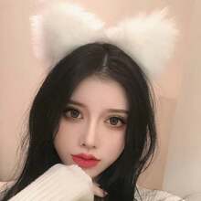 Sexy Lingerie Sexy Lingerie Cat Ears Plush Hairband For Women, Cute Cat-Shaped Hair Clip For Face Washing, Soft Fur Mask Headband