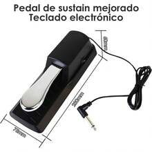 HONGHCL Pedal de Sustain - Pedal de Sostenimiento Universal con Interruptor de Polaridad Parte Inferior de Goma Antideslizante - Pedal Sustain para Teclado Electrónicos - 1 - Ver 3