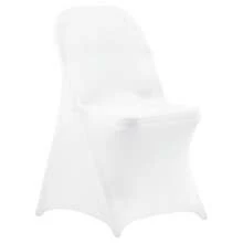 150 Pcs White Chair Covers, Polyester Spandex Chair Cover, Stretch Slipcovers For Wedding Party Dining Banquet Flat-Front Chair Covers, Fits Chair Measures Up To 17.72 X 18.11 X 30.31 Inch - White (150pcs, short, fully covered) - 查看 8