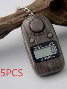 Portable Keychain Electronic Counter, Hundred Reminder With Light, LED Light Wooden Grain Counter, Convenient To Use, Suitable For Prayer Counting, Warehouse Counting, People Counting, Etc. - Multicolor - View 14