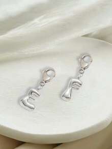 Bubble Silvery Letters Cute Necklace Pendant Bag Pendant-Lucky Crystal Pendant, Alphabet Letters A-Z, The Best Item For Spring And Summer Pairing,Shiny Alloy Bag And Backpack Pendant-Perfect Gift - Multicolor - View 7