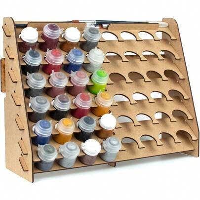 HAWT Paint Rack For Model Paints. Hobby Craft Citadel Compatible Wall Paint Rack Stand Holder Organiser Storage For Miniature Warhammer Art Artists 33 Mm