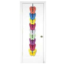 HAWT Flip Flop Rack Organizer Holds 9 Pairs Over Door Organizer Space Saving Shoe Rack Adjustable Hooks Organize Flip Flops  And Oofos Black - như hình ảnh - Xem 1