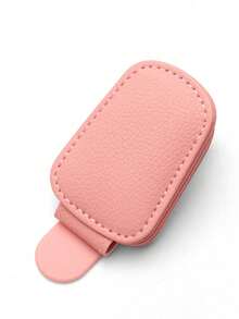 1 Universal Car Litchi Texture PU Material Sun Visor Glasses Clip, Car Glasses Frame, Car Accessories, Glasses Storage Holder, Suitable For Self-Driving Tours, Vacations, Back To School, Weekend Camping, Can Also Be Used As A Gift For Mother, Girlfriend, Boyfriend, Father, A Perfect Gift, Travel Essentials, Travel Accessories, Travel Bags, Vacation, Holidays, School Supplies, Glasses Case, Sunglasses, Women - Multicolor - View 8