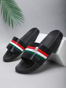 1双男女通用拖鞋，男士拖鞋，女士拖鞋，夏季凉鞋，春秋冬季室内拖鞋，卧室拖鞋，休闲拖鞋，舒适鞋履，泳池/沙滩拖鞋，软底厚底鞋，尺码38-48 - 黑色 - 查看 4