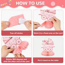D12Pcs Rose Gold Floral Baby Shower Decorations 3D Honeycomb Centerpieces For Girls Gender Reveal Party Elegant It's A Girl Pregnancy Announcement Table Topper Newborn Celebration Party Plies - như hình ảnh - Xem 6