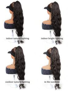 Synthetic 26Inch Long Wavy Claw Clip On Ponytail Hair Extension Blonde Ponytail Extension For Women Pony Tail Hair Hairpiece - Multicolor - View 9