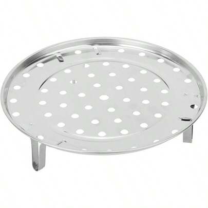10in Steamer Rack Stainless Steel Canning Rack Cooking Food Steaming Tray Steam Basket Wok Steamer Rack For Pressure Cooker Stainless Pots Wok 26cm