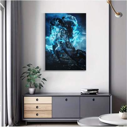 1幅无框帆布海报，现代艺术风格，美式橄榄球经典运动海报，卧室、客厅、走廊的理想礼物，墙面艺术，墙面装饰，房间装饰