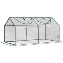 Outsunny Greenhouse With Window, PVC Greenhouse 120x60x60, Transparent House For Tomatoes And Early Planting Bed On Site - 1 - View 9