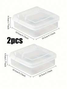 1pc Transparent PP Cheese Storage Container, Suitable For Home Refrigerator Preservation - Clear - View 13