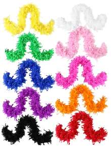 D EXCEED 1/2/3件装女士仿羽毛发带 – 完美适用于角色扮演、舞台表演、化装舞会和主题晚会、嘉年华服装配饰套装 - 彩色 - 查看 14