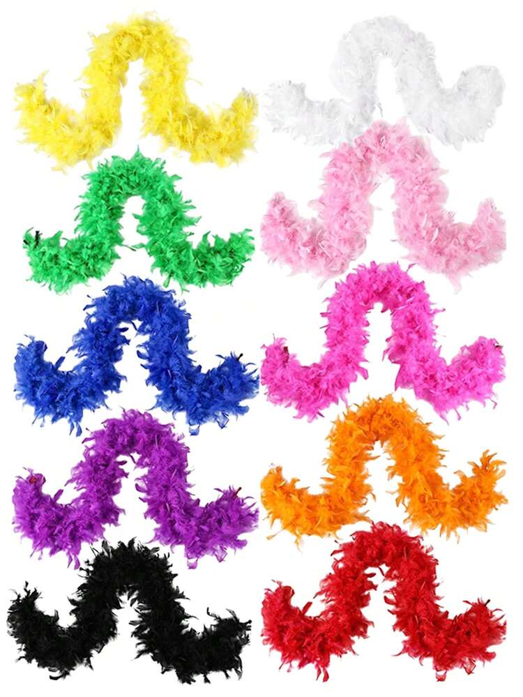 D EXCEED 1/2/3件装女士仿羽毛发带 – 完美适用于角色扮演、舞台表演、化装舞会和主题晚会、嘉年华服装配饰套装 - 圍巾/1Pc - 查看 12