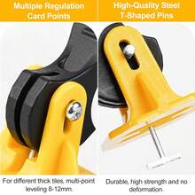 Kit com 50 peças de clipes niveladores para sistema de nivelamento de pisos e azulejos, ideal para assentamento e fixação de azulejos em paredes e pisos cerâmicos.