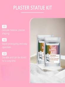 DOWMOO 1件装手模粉套装，3D手模石膏浇铸DIY工艺品礼品，克隆模型粉可增强空间思维和动手能力，适合所有年龄段 - 彩色 - 查看 4