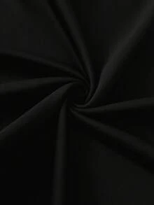 DIFFLAND 春季男士休闲日常柔软舒适百搭套装，撞色字母印花图案，黑色圆领套头长袖卫衣搭配窄腿运动裤卫衣套装 - 黑色 - 查看 8