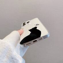 Una funda de teléfono transparente y duradera con diseño de gato y mariposa, una funda de protección creativa personalizada y elegante, a prueba de golpes y anti-caídas, hecha de TPU suave de alta calidad, que proporciona protección integral, con funciones de resistencia a impactos y caídas, adecuada para  17/17 Pro/17 Pro Max/17 Air/ 16/16 Pro/16 Pro Max/16 Plus/ 15/15 Pro Max/15 Pro/15 Plus/ 14/14 Pro/14 Plus/14 Pro Max/ 13/13 Pro/13 Pro Max/12/12 Pro/12 Pro Max/11/11 Pro/11 Pro Max/XR/X/XS/XS Max. Es el regalo de cumpleaños perfecto para novias, novios, esposos, esposas, amigos o para uno mismo, innovador y a la moda, adecuado tanto para hombres como para mujeres.El regalo ideal para una fiesta. - Transparente 1852 - Ver 1