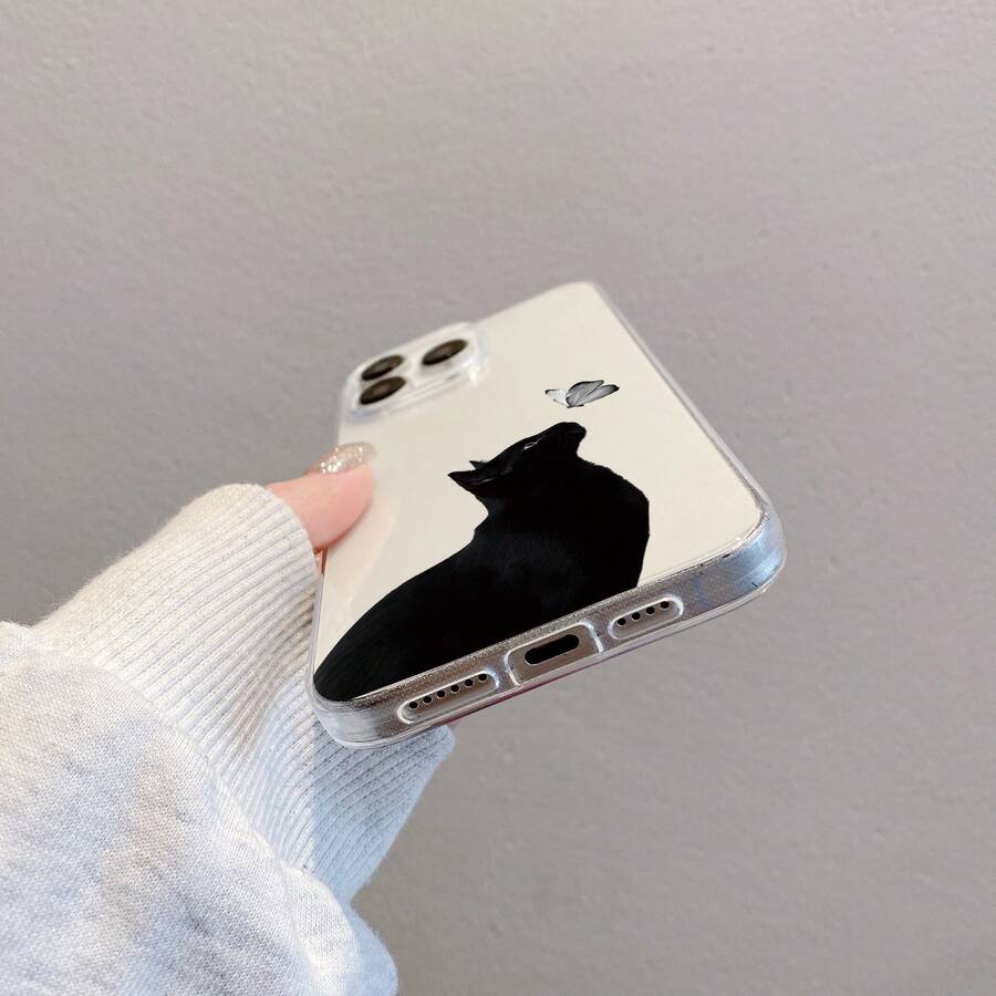 Una funda de teléfono transparente y duradera con diseño de gato y mariposa, una funda de protección creativa personalizada y elegante, a prueba de golpes y anti-caídas, hecha de TPU suave de alta calidad, que proporciona protección integral, con funciones de resistencia a impactos y caídas, adecuada para 17/17 Pro/17 Pro Max/17 Air/ 16/16 Pro/16 Pro Max/16 Plus/ 15/15 Pro Max/15 Pro/15 Plus/ 14/14 Pro/14 Plus/14 Pro Max/ 13/13 Pro/13 Pro Max/12/12 Pro/12 Pro Max/11/11 Pro/11 Pro Max/XR/X/XS/XS Max. Es el regalo de cumpleaños perfecto para novias, novios, esposos, esposas, amigos o para uno mismo, innovador y a la moda, adecuado tanto para hombres como para mujeres.El regalo ideal para una fiesta. - Transparente 1852 - Ver 1