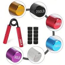 Dụng cụ tăng cường sức mạnh tay bằng kim loại, chịu tải 50lbs-300lbs, cải thiện sức mạnh ngón tay, luyện tập sức mạnh cầm nắm, tăng cường sức mạnh cơ bắp, dụng cụ tập luyện cánh tay, thiết bị phục hồi chức năng cổ tay. - Nhiều màu - Xem 7
