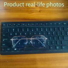 1副大方框透明镜片眼镜，最新设计，简约显瘦，适合派对、外出及各种场合，韩版风格，修饰脸型，小巧眼镜框 - 透明色 - 查看 4